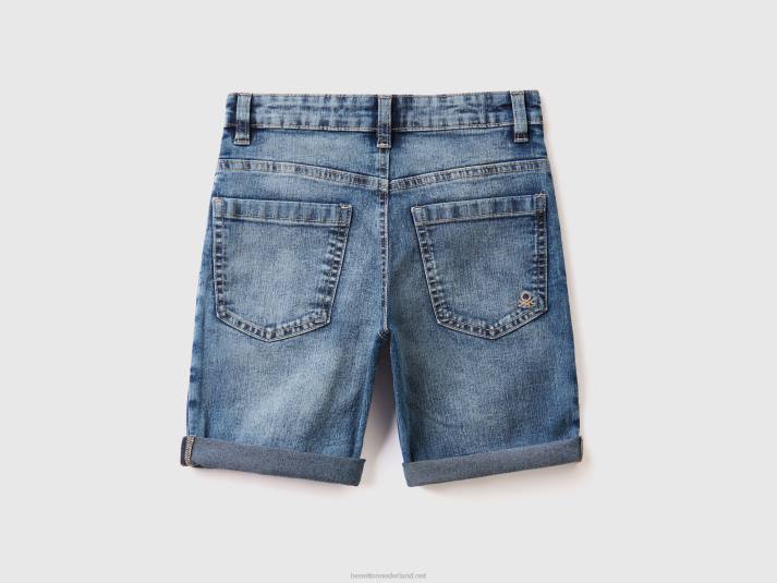 kinderen Benetton slim fit bermuda's van "eco-recycle" denim blauw 4R624947
