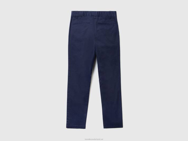 kinderen Benetton slimfit chino van stretchkatoen donkerblauw 4R621965