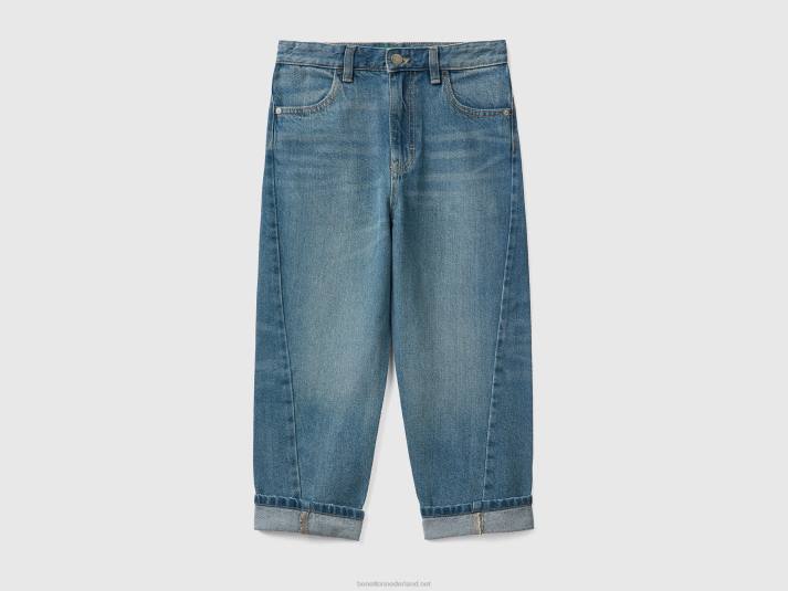 kinderen Benetton slouchy fit spijkerbroek blauw 4R621984