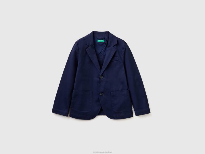 kinderen Benetton blazer van stretchkatoen donkerblauw 4R621642
