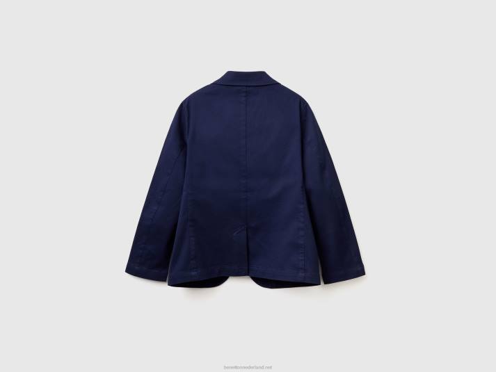 kinderen Benetton blazer van stretchkatoen donkerblauw 4R621642