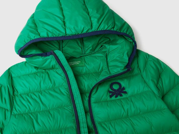 kinderen Benetton gewatteerde jas met capuchon groente 4R621634