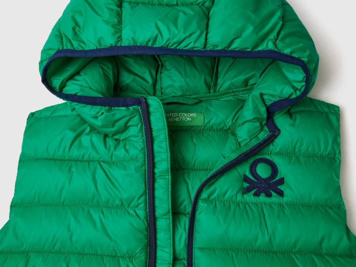 kinderen Benetton gewatteerde jas met capuchon groente 4R621636