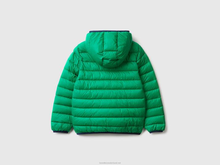 kinderen Benetton gewatteerde jas met capuchon groente 4R624738