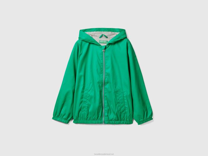 kinderen Benetton lichte jas met capuchon groente 4R621628