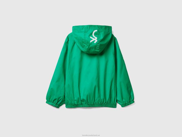 kinderen Benetton lichte jas met capuchon groente 4R621628