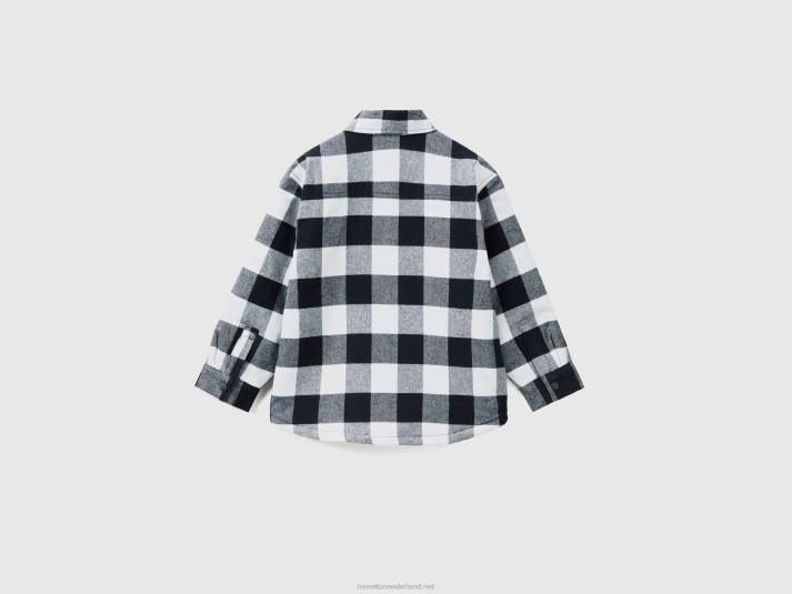 kinderen Benetton oversized geruit overhemdjack veelkleurig 4R624745