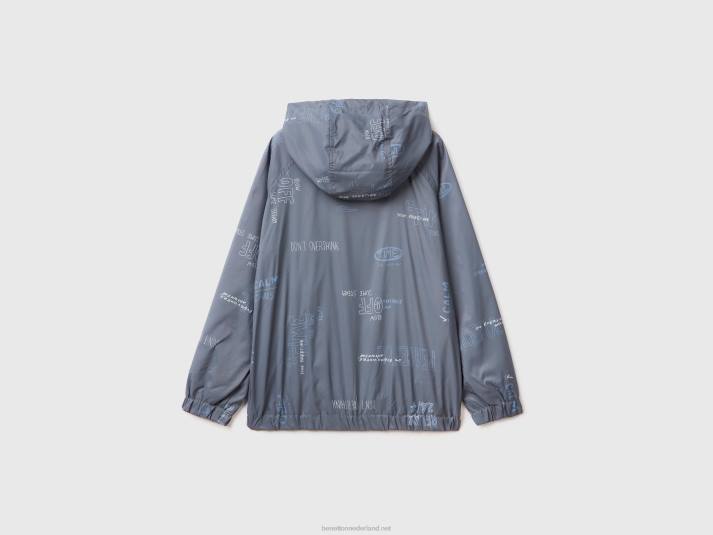 kinderen Benetton "rain defender" jack met patroon grijs 4R621648