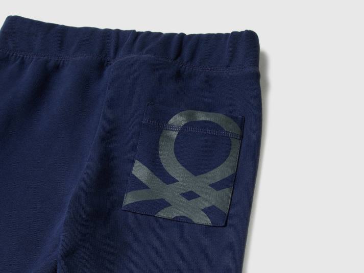 kinderen Benetton Joggingbroek van 100% katoen donkerblauw 4R621941
