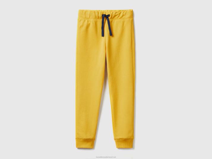 kinderen Benetton Joggingbroek van 100% katoen geel 4R624918