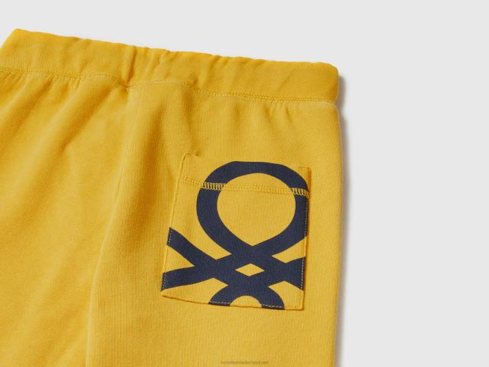 kinderen Benetton Joggingbroek van 100% katoen geel 4R624918