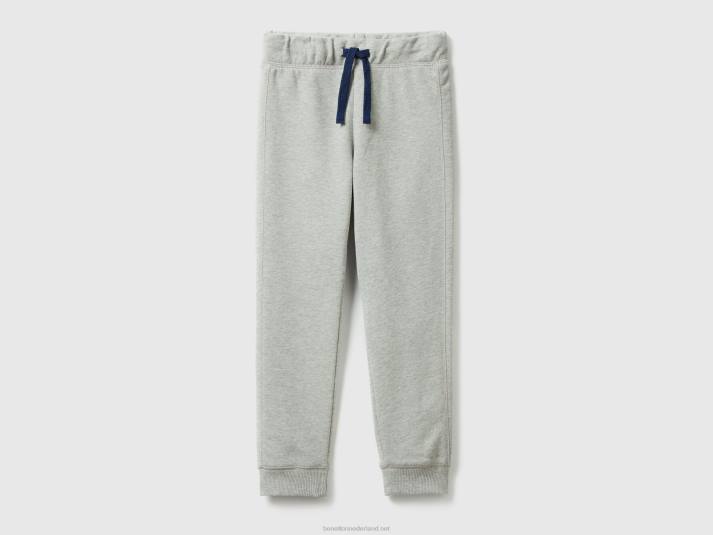 kinderen Benetton Joggingbroek van 100% katoen lichtgrijs 4R621947