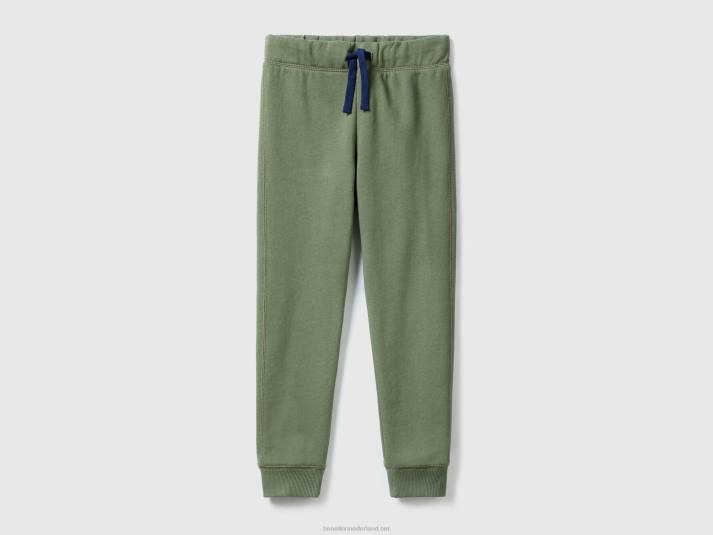 kinderen Benetton Joggingbroek van 100% katoen militair groen 4R621938