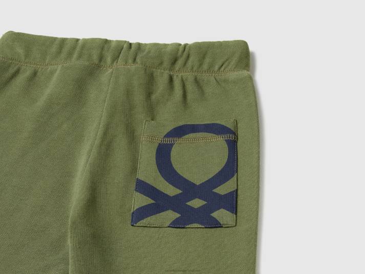 kinderen Benetton Joggingbroek van 100% katoen militair groen 4R621938