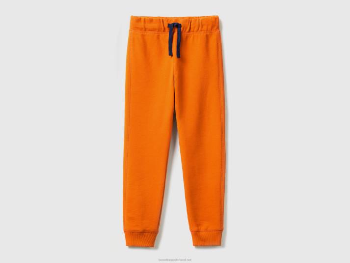 kinderen Benetton Joggingbroek van 100% katoen oranje 4R621918