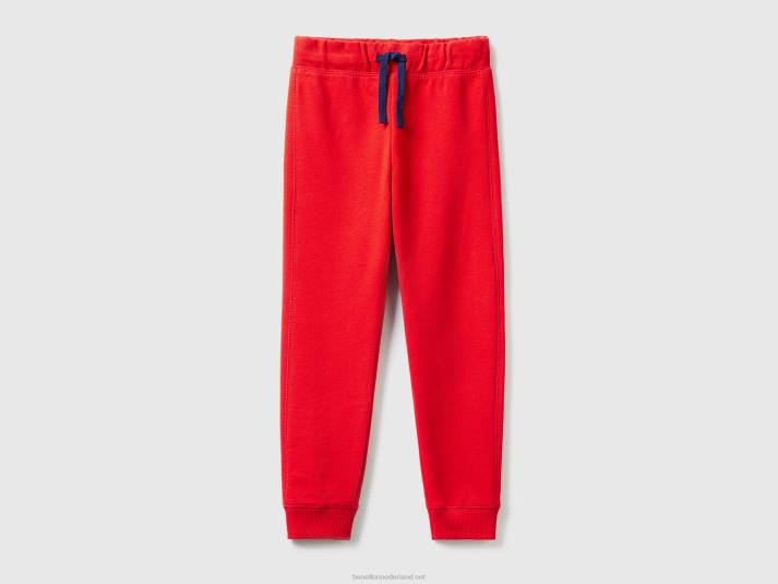 kinderen Benetton Joggingbroek van 100% katoen rood 4R624917