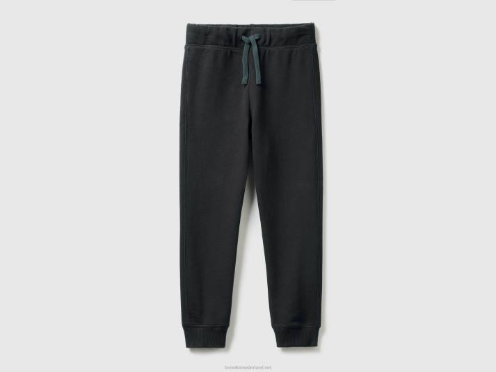 kinderen Benetton Joggingbroek van 100% katoen zwart 4R621946