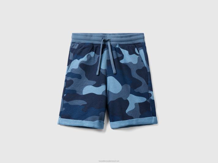 kinderen Benetton bermuda's met patroon blauw 4R621904