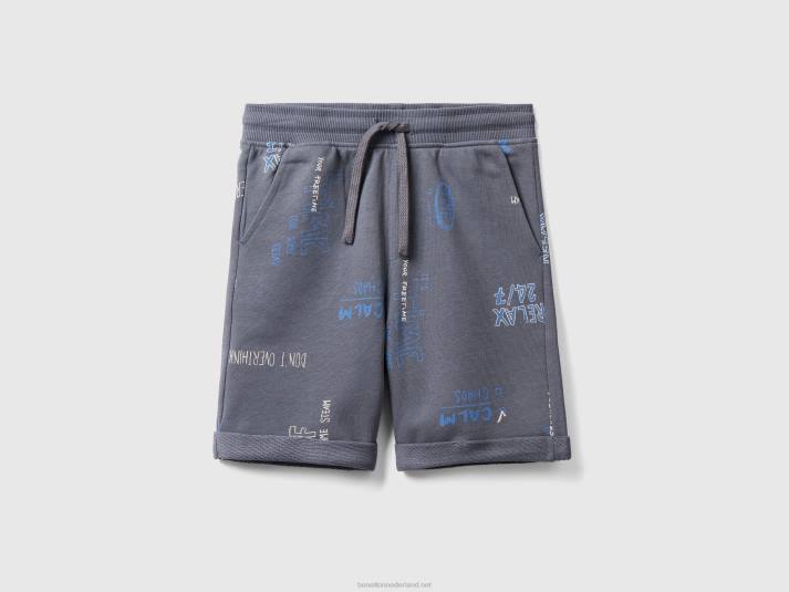 kinderen Benetton bermuda's met patroon grijs 4R621899
