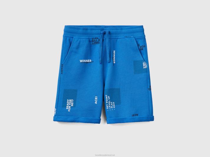 kinderen Benetton bermuda's met patroon lichtblauw 4R621901