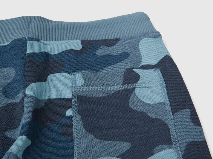 kinderen Benetton camouflage joggingbroek lichtblauw 4R621926