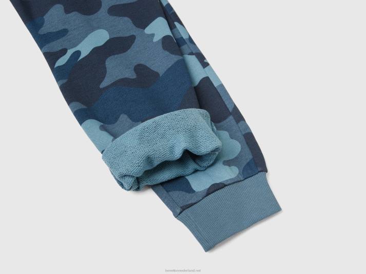 kinderen Benetton camouflage joggingbroek lichtblauw 4R621926