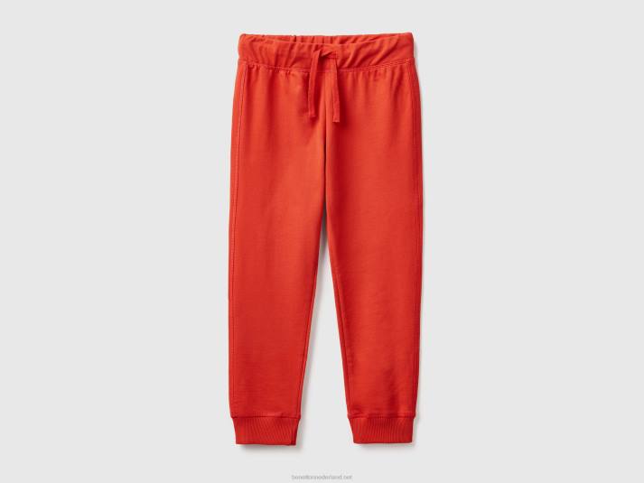 kinderen Benetton joggingbroek met logo rood 4R621927