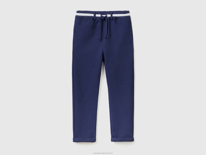 kinderen Benetton joggingbroek met trekkoord donkerblauw 4R621930
