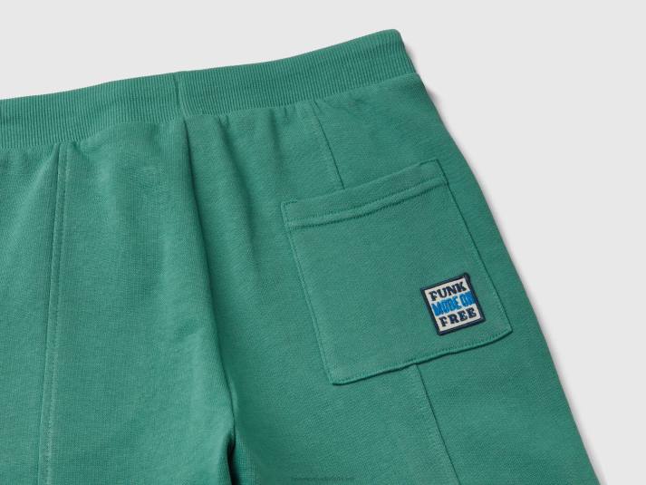 kinderen Benetton joggingbroek met trekkoord donkergroen 4R621916