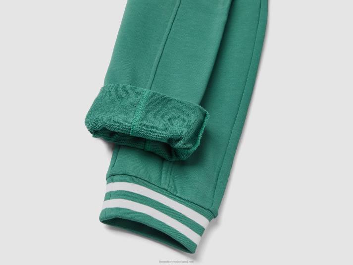 kinderen Benetton joggingbroek met trekkoord donkergroen 4R621916