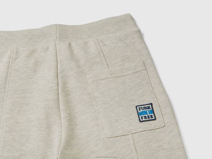 kinderen Benetton joggingbroek met trekkoord lichtgrijs 4R621898
