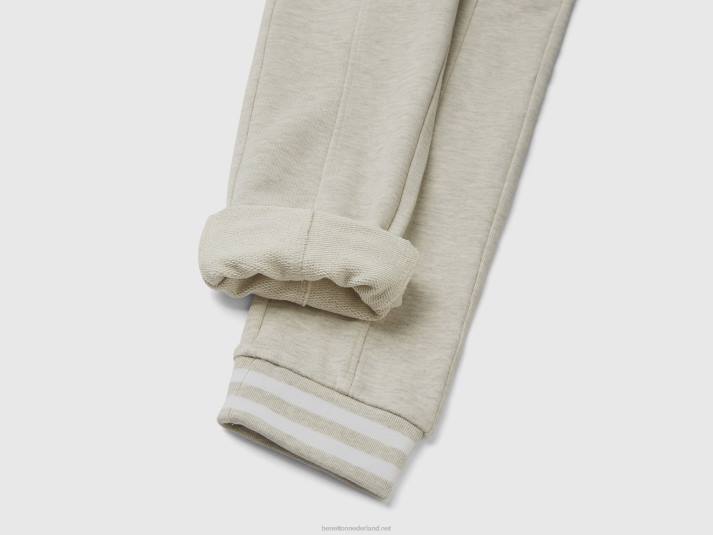 kinderen Benetton joggingbroek met trekkoord lichtgrijs 4R621898