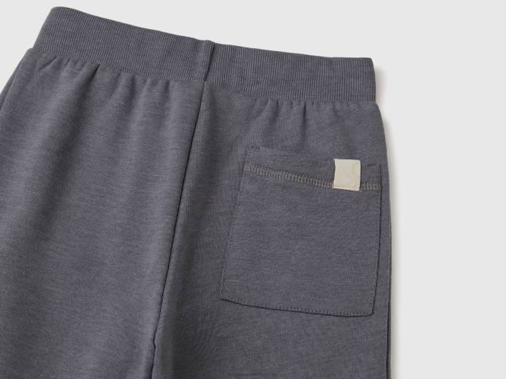 kinderen Benetton joggingbroek van gerecyclede stof donkergrijs 4R621937