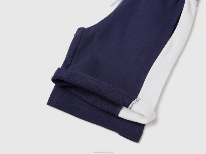 kinderen Benetton korte broek met botsende band donkerblauw 4R621936