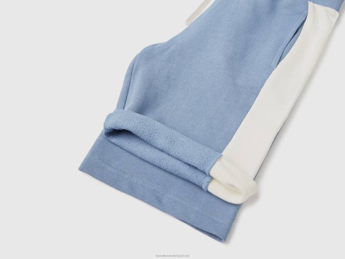 kinderen Benetton korte broek met botsende band luchtmacht blauw 4R621935