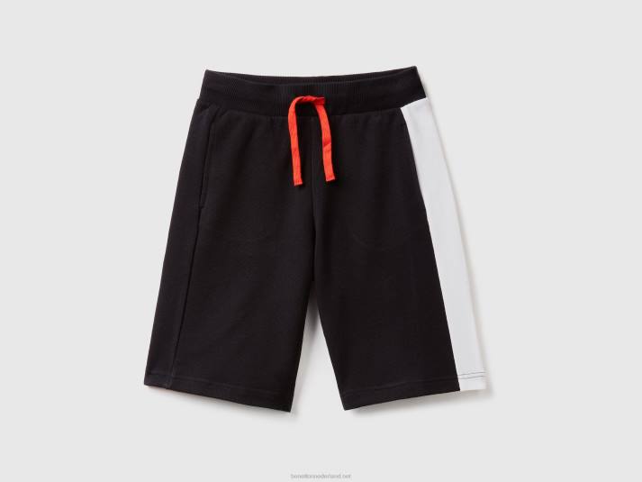 kinderen Benetton korte broek met botsende band zwart 4R621914
