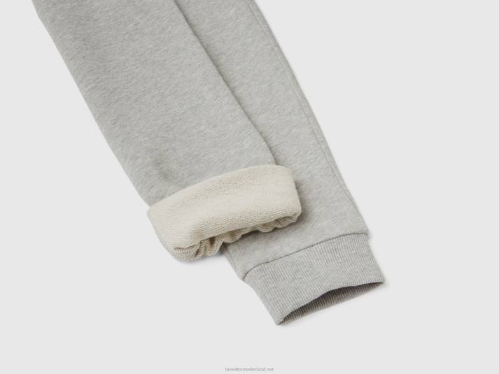 kinderen Benetton sportieve broek met trekkoord lichtgrijs 4R621944