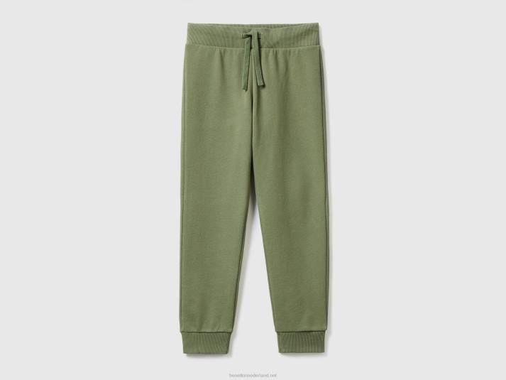 kinderen Benetton sportieve broek met trekkoord militair groen 4R621917