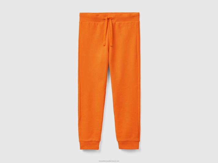 kinderen Benetton sportieve broek met trekkoord oranje 4R621922