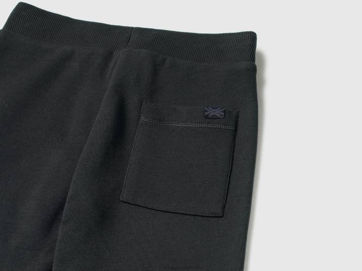 kinderen Benetton sportieve broek met trekkoord zwart 4R621945