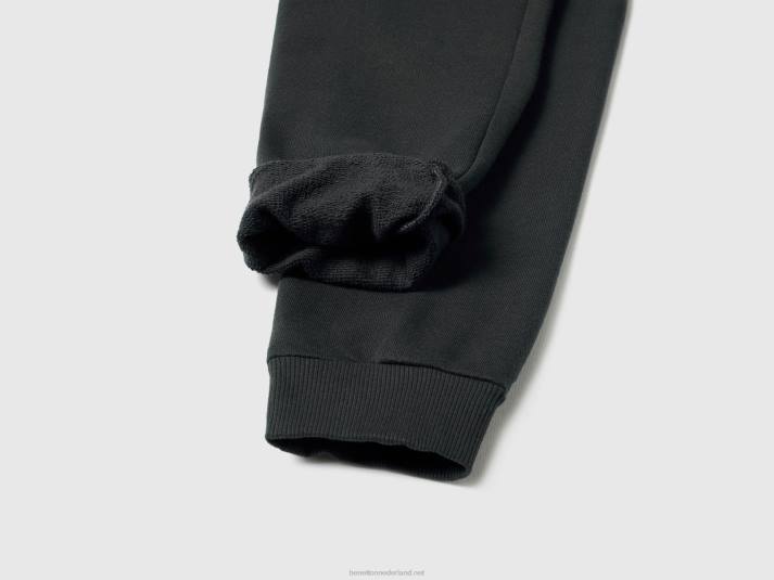 kinderen Benetton sportieve broek met trekkoord zwart 4R621945