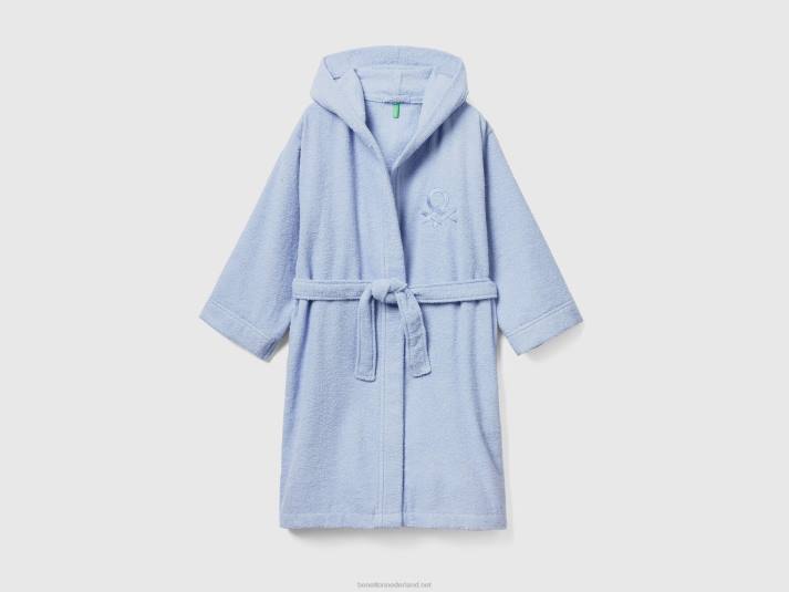 kinderen Benetton Badjas van 100% biologisch katoen lichtblauw 4R622023