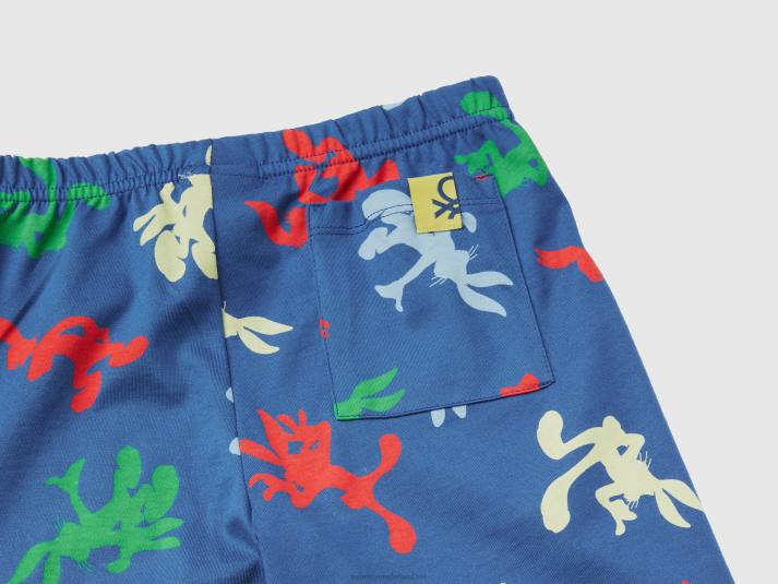 kinderen Benetton korte looney tunes pyjama wit 4R622034