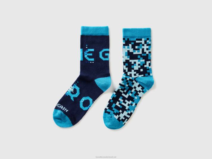 kinderen Benetton mix & match sokken met patroon veelkleurig 4R622045