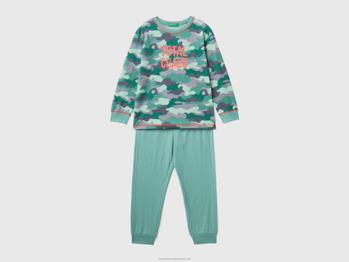 kinderen Benetton pyjama met bliksem print groente 4R622053