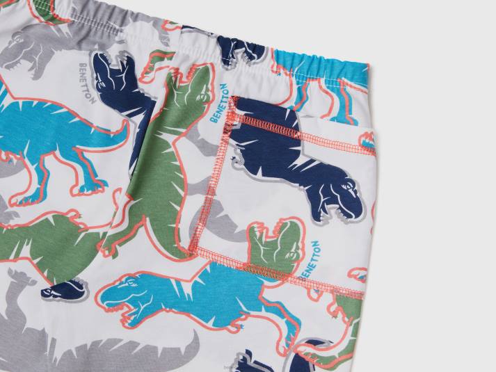 kinderen Benetton pyjama met heldere details lichtgrijs 4R622018