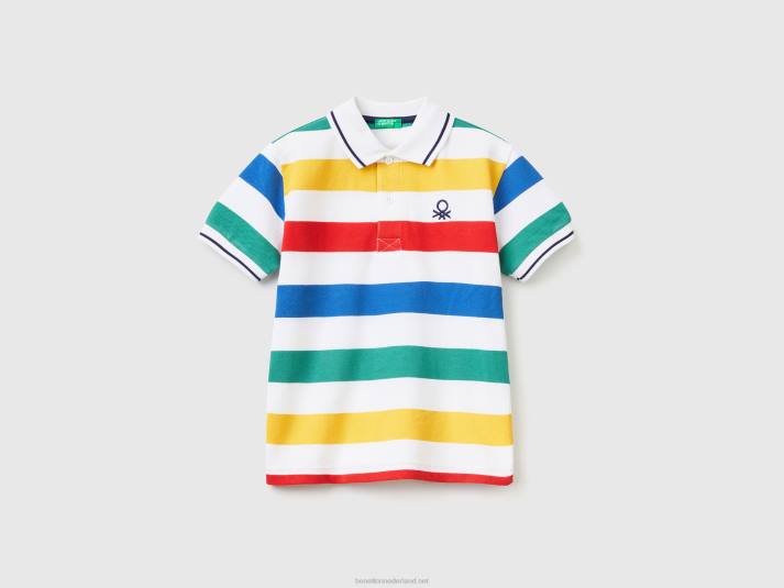 kinderen Benetton polo met korte mouwen en strepen veelkleurig 4R621896