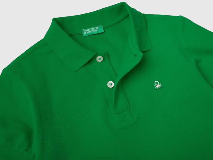 kinderen Benetton slim fit polo van 100% biologisch katoen groente 4R624900