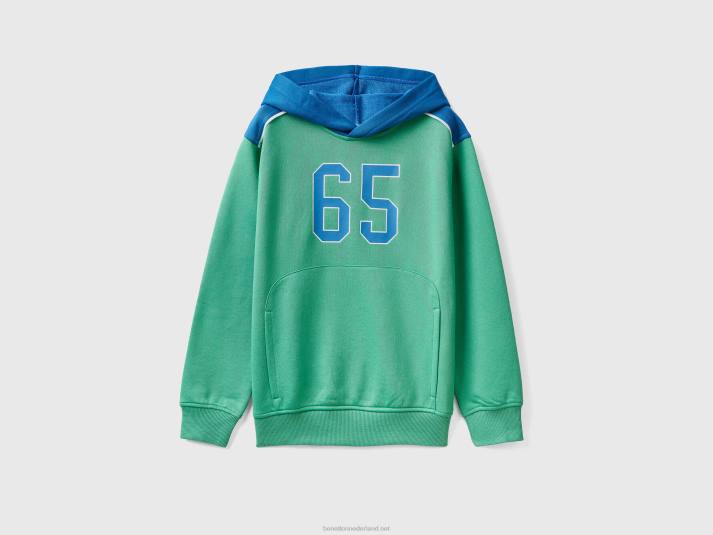 kinderen Benetton Colourblock sweatshirt van technische stof groente 4R624851