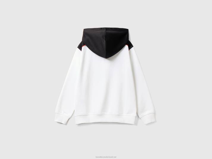 kinderen Benetton Colourblock sweatshirt van technische stof wit 4R621858